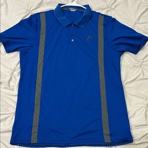 Head Men's Polo Shirt in Blue with Gray Stripes